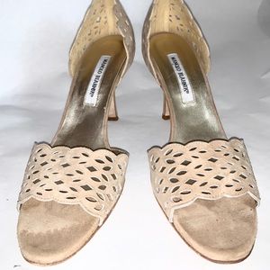 Manolo Blahnik Open Toe Pump
